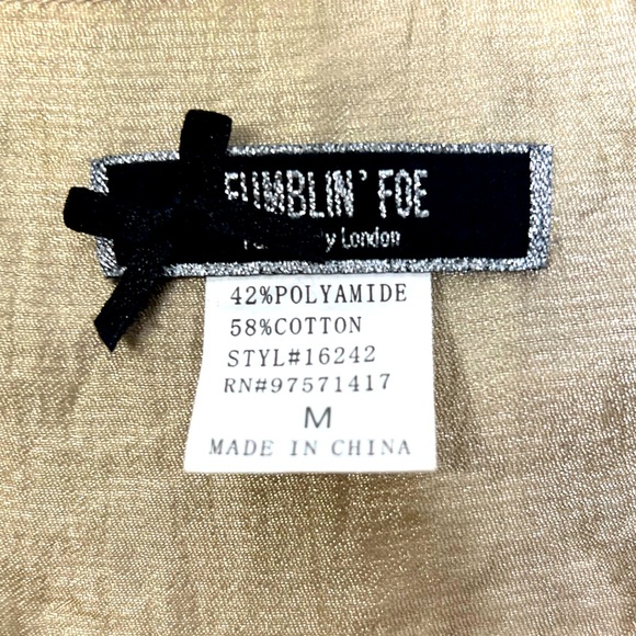 🤩 NEW LISTING! Fumblin Foe Women’s Coquette Gold Victorian Dress/Jacket Sz M EUC - Picture 8 of 9